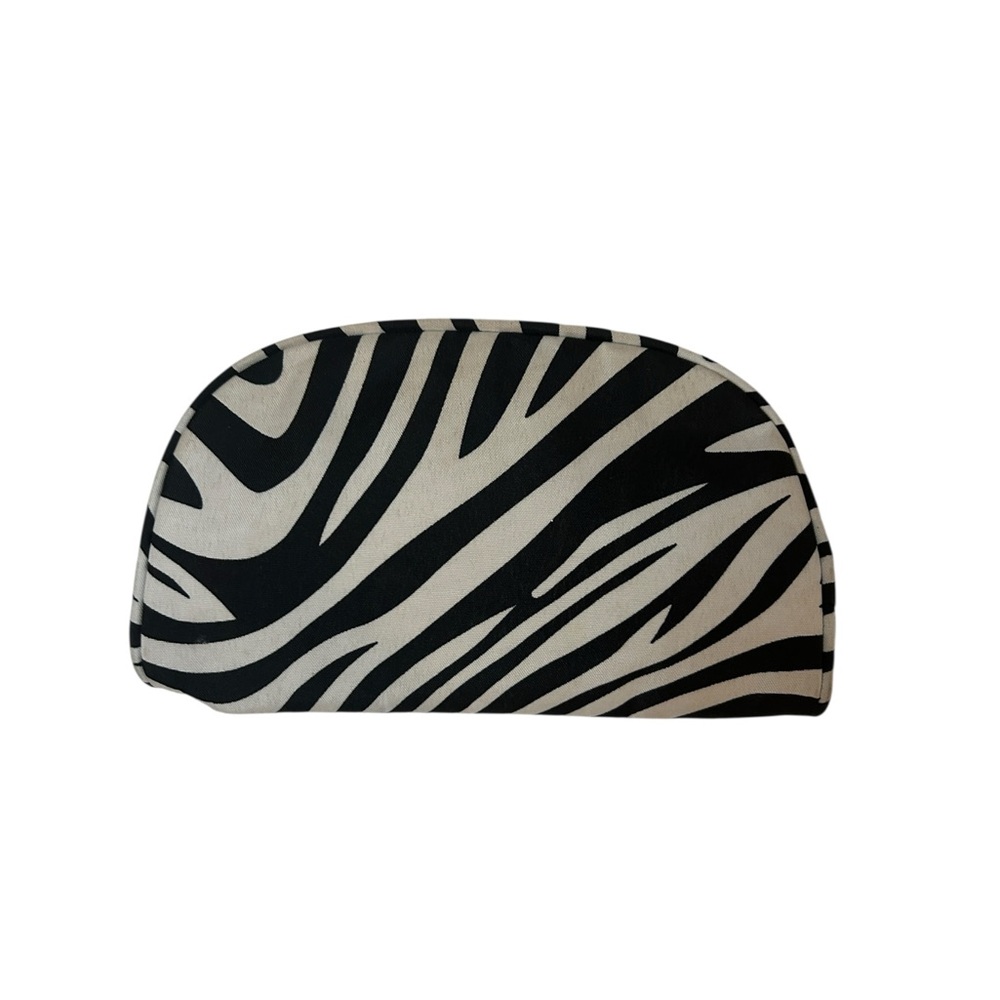Contemporary Barbie-core Bold Safari Diva Magenta Zebra Print Accessories Pouch